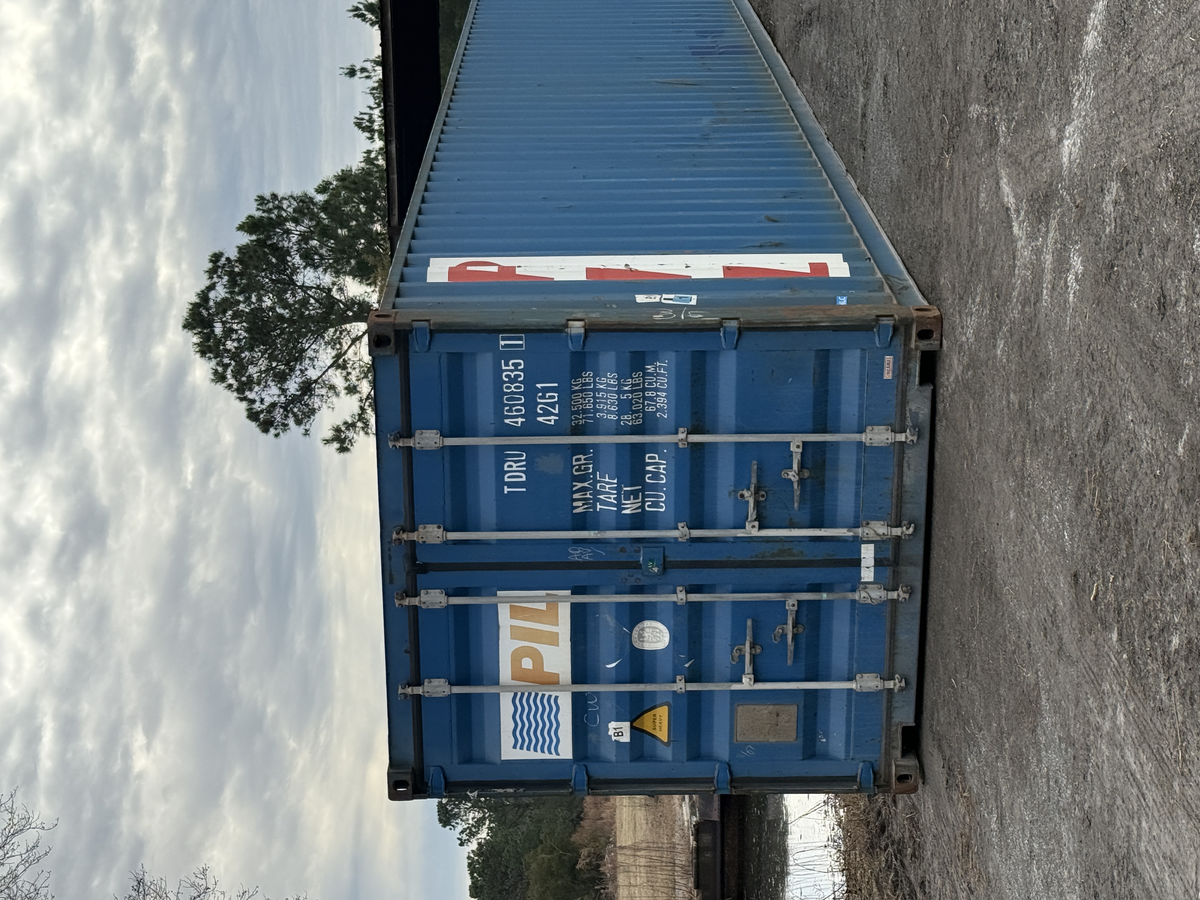 40 ft standard Cargo Worthy container, delivery view